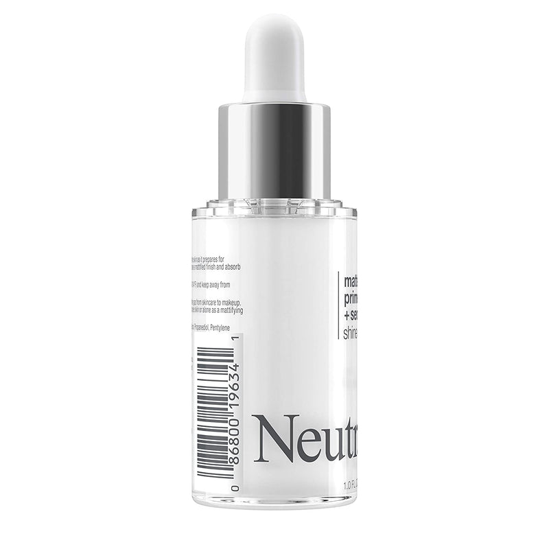Neutrogena Shine Control Matte Booster Face Primer & Serum, Skin-Mattifying Serum-to-Primer with Rice Protein, Absorbs Excess Oil & Keeps Skin Shine Free, 1.0 fl. Oz Neutrogena
