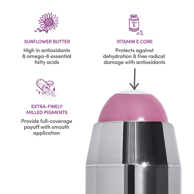 Julep It's Balm 2-in-1 Lip Balm + Buildable Lipstick with Semi-Gloss Finish for Dry, Cracked & Chapped Lips (Vegan), Vintage Mauve Julep