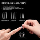 Beetles 3 Styles Acrylic Nail Tips - Artificial False Nails Clear Coffin Ballerina Stiletto Nail Tips for Acrylic Nail/Dip Powder Nails/Poly Nail Extension Gel Nail Art DIY Home, 488 Pcs beetles Gel Polish