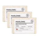 MARLOWE. No. 102 Body Scrub Soap 7 oz, Santal, Exfoliating Soap Bar with Shea Butter, Olive Oil & Green Tea Extracts, Cleanses, Smooths & Revitalizes Skin, Warm Amber, Spice & Citron Scent Infinity Warehouse