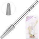 USA PANA Professional 3/32" Shank Size - Cone Shape Carbide Bit - Nail Drill Bit for Manicure Pedicure Tools Dremel Machine - Gold, Silver (Extra Fine, Silver) PANA
