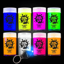 Glow in The Dark Paint - Blue Squid Fluorescent Glow Face & Body Paint for UV & Blacklight | Set of 8 Neon Face Paint Colors + Free Bonus Ultraviolet Flashlight | Bright Glowing Makeup for Festivals Blue Squid