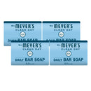Mrs. Meyer's Clean Day Bar Soap, Use as Body Wash or Hand Soap, Cruelty Free Formula Made with Essential Oils, Rain Water Scent, 5.3 oz, 4 Bars MRS. MEYER'S CLEAN DAY
