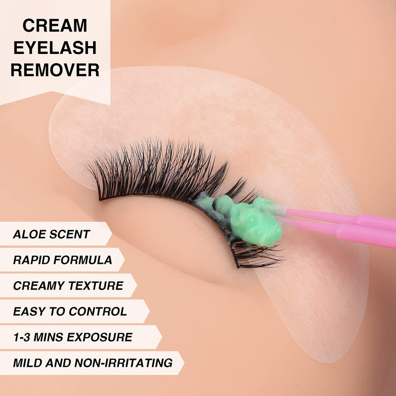 LASHVIEW Eyelash Extension Remover Cream, Light Aloe Flavor Cream,Eyelash Adhesive Remover, Low Irritation Cream for Sensitive Skin,5g LASHVIEW