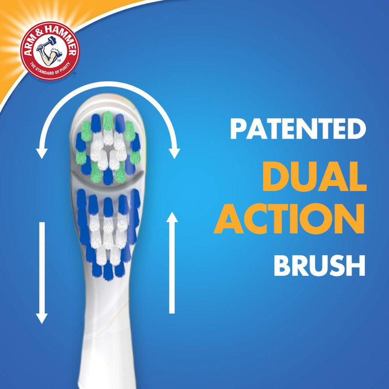 Spinbrush PRO CLEAN Refill, Medium Bristles, Includes 2 Replacement Heads for Battery Powered Toothbrushes Arm & Hammer