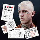 Fashion Tats Lil Peep Temporary Tattoos | Includes Face, Neck & Hands | REALISTIC  | Skin Safe | MADE IN THE USA| Removable Fashiontats