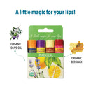 Badger - Classic Lip Balm Green Box, Made with Organic Olive Oil, Beeswax & Rosemary, Natural Lip Balm Variety Pack, Certified Organic, Moisturizing Lip Balm, 2.4 oz each - 4 pack Badger