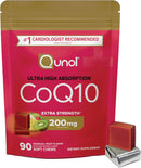 Qunol CoQ10 200mg Soft Chews, Extra Strength & Ultra High Absorption Coenzyme Q10 Supplement,