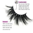 GOO GOO 3D Mink Eyelashes Fake Eyelashes, 25mm Dramatic Long Siberian Mink Eyelashes Natural Layered Effect Hand Made Strips Eyelashes Reusable Make Up Real False Eyelashes 1 Pair GOO GOO