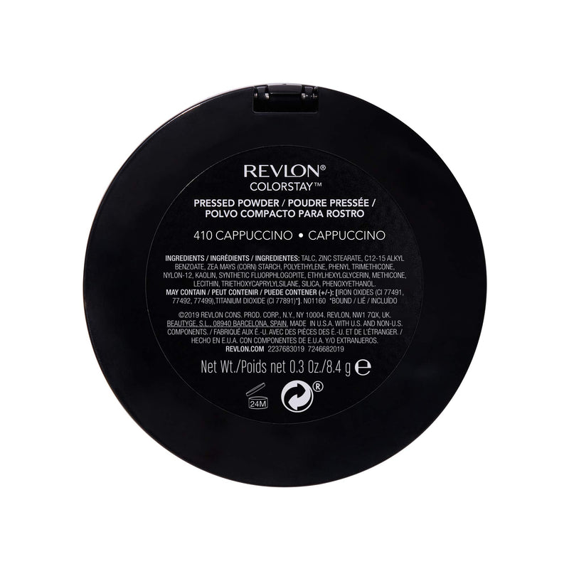Powder Foundation by Revlon, ColorStay Face Makeup, Longwearing, Oil Free, Fragrance Free, Noncomedogenic, Cappuccino (410) REVLON