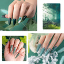 Beetles Blue Green Gel Nail Polish Set - 6 Colors Misty Gray Dark Green Gel Polish Kit Baby Blue Nail Gel Polish Soak Off LED Nail Lamp Gel Nail Kit DIY Home St. Patrick's Day Manicure Gifts Box beetles Gel Polish