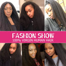 Odir 8A Brazilian Kinky Straight Human Hair Bundles 1 Bundle (18 Inch) Unprocessed Yaki Straight Human Hair Weave Bundles Natural Color Odir