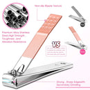 Manicure Set, Women Grooming kit, Pedicure Kit, Nail Clippers, Professional Grooming Kit, Nail Tools Gift 8 In 1 with Luxurious Travel Case For Men and Women Gifts Friends Parents Aceoce