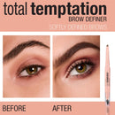 Maybelline Total Temptation Eyebrow Definer Pencil, Medium Brown, 1 Count Maybelline New York