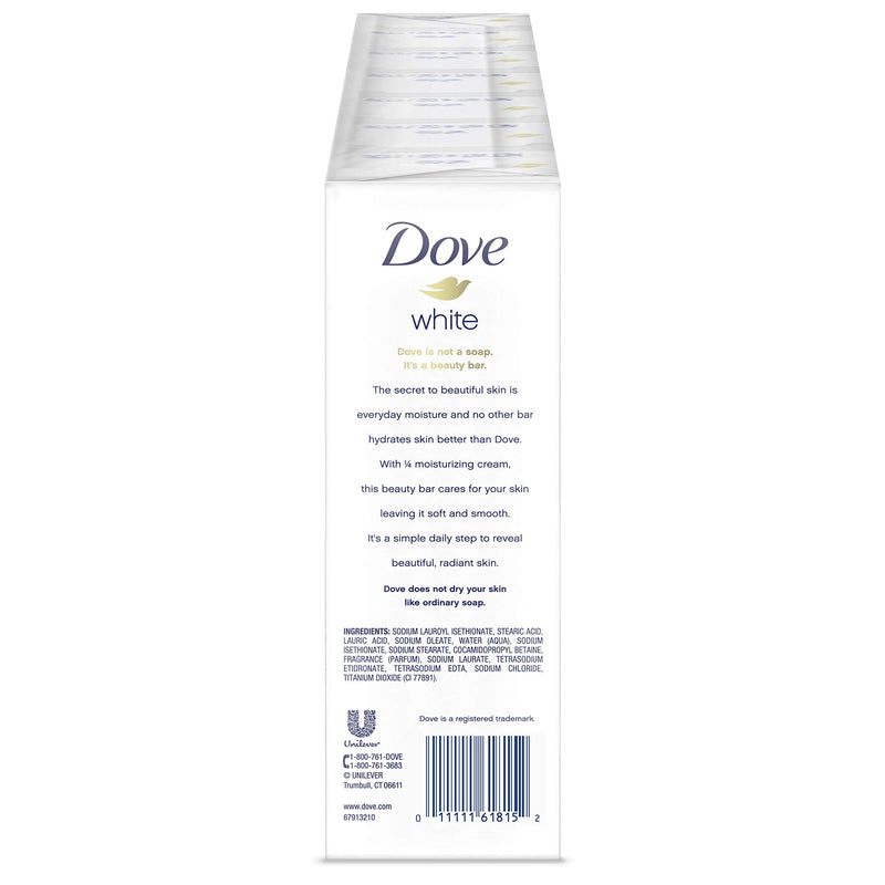 Dove Beauty Bar Gentle Skin Cleanser Moisturizing for Gentle Soft Skin Care Original Made With 1/4 Moisturizing Cream 3.75 oz, 14 Bars Dove