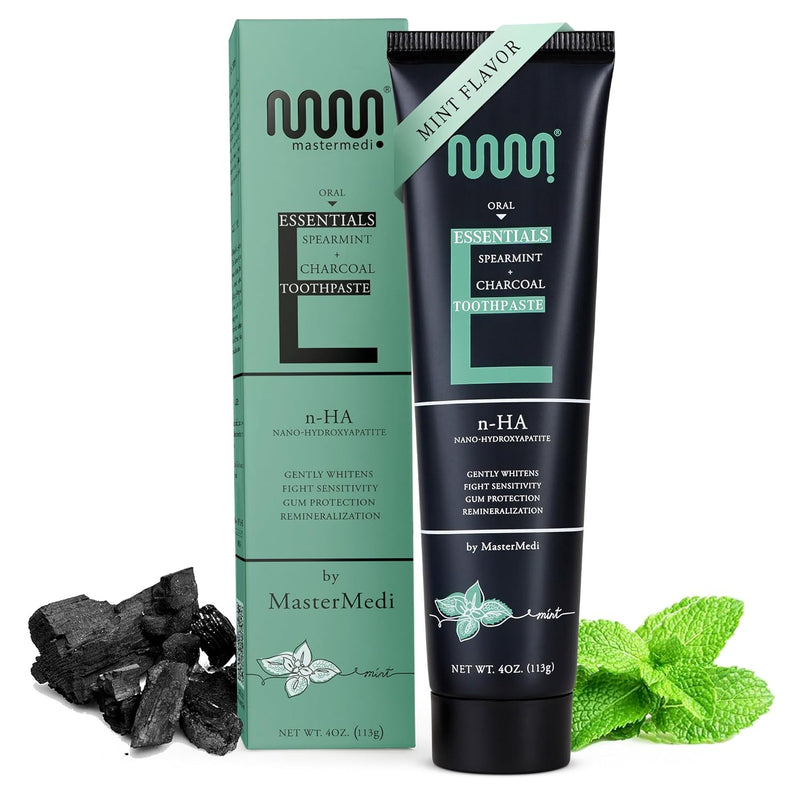 MasterMedi Nano Hydroxyapatite Toothpaste – Fluoride Free, SLS Free, for Sensitive Teeth, Whitening, Enamel Remineralization, Magic Mint, Dentist Recommended, 4 oz (Pack of 3) Infinity Warehouse
