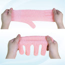 Evridwear Exfoliating Gloves for Bath, Shower Deep Cleaning Acne and Dead Skin Removal, Woman Girl Light Moderate or Heavy Level, 1 Pair (Pink) Evridwear