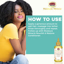 African Pride Moisture Miracle 5 Essential Oils (3 Pack) - Contains Castor, Grapeseed, Argan, Coconut & Olive Oil, Seals in Moisture & Adds Shine to Hair, Vitamin E, 4 oz African Pride