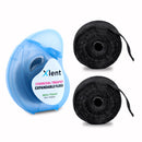 Xlent Expandable Floss Treated Activated Charcoal, Xylitol Natural Based Wax Fresh Mint Flavor | 3 Count (1 50 m Floss Blue Container Plus 2 50 m Refill Bobbins), 3 Count (1 Blister Card+2 Refill) Xlent