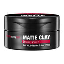 SexyHair Style Matte Clay Matte Texturizing Clay, 2.5 Oz | Separates, Defines and Molds | Helps Tame Unruly Ends | Washes Out Easily SexyHair