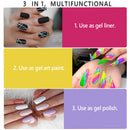 Coosa 12 Colors Painted Gel Nail Polish Set with Brush Nail Art Wire Drawing Gel for Line Pulling Gel Line Nail Polish Drawing Nail Art Salon COOSA