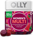 OLLY Women's Daily Multivitamin Gummy, Vitamins A, D, C, E, Biotin, Folic Acid, Adult Chewable Vitamin, Berry Flavor, 65 Day Supply - 130 Count Infinity Warehouse