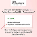 Real Techniques Professional Setting Makeup Brush, Helps Lock in Foundation and Concealer Real Techniques