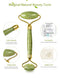 HANABEE Rose Quartz Facial Roller Jade Roller Gua Sha Facial Tools Face Roller and Gua Sha Massage Tool Body gua-sha Scalp Beauty Gift for Women Face Roller Massager (Green) HANABEE