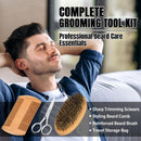 XIKEZAN Beard Kit for Men Grooming & Straightening Set w/Straightener | 2 Pack Oil | Balm | Comb | Scissor | Brush | Birthday Valentines Gifts | for Him Dad Men Boyfriend | Christmas Stocking Stuffers Infinity Warehouse