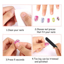 48 Pcs Press on Nails for Kids,Fake Nails for Girls False Nails Lovely Gift Nail Art Decoration (Girl Theme) JANYUN Store