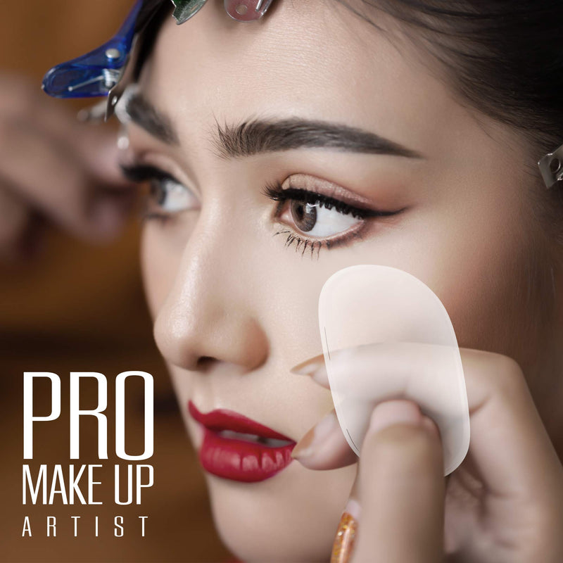 2 Pack Silicone Makeup Sponge [Washable] Premium Quality - Gel Foundation Makeup and Puff BB - Best Silisponge Cosmetic Beauty Tools Blender [Clear] Nylea