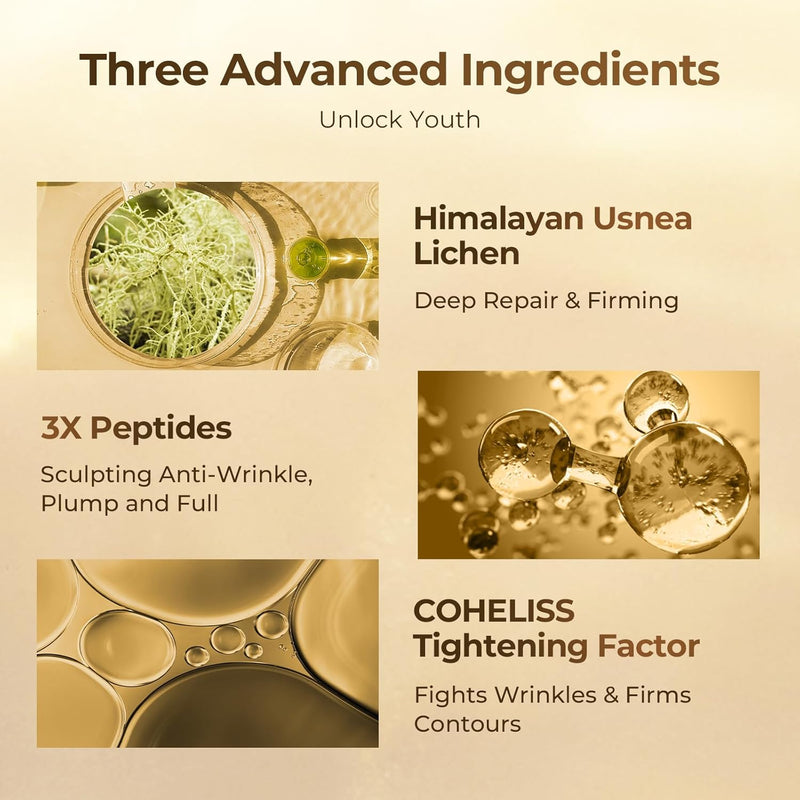 Gold Diamond Multi Anti-aging Cream (55g/1.94oz) - Super Multi-Corrective, Sculpting, Firming, Tightening, Anti-Wrinkle, Moisturizing Night Cream with Tri-peptide, Hyaluronic Acid Infinity Warehouse