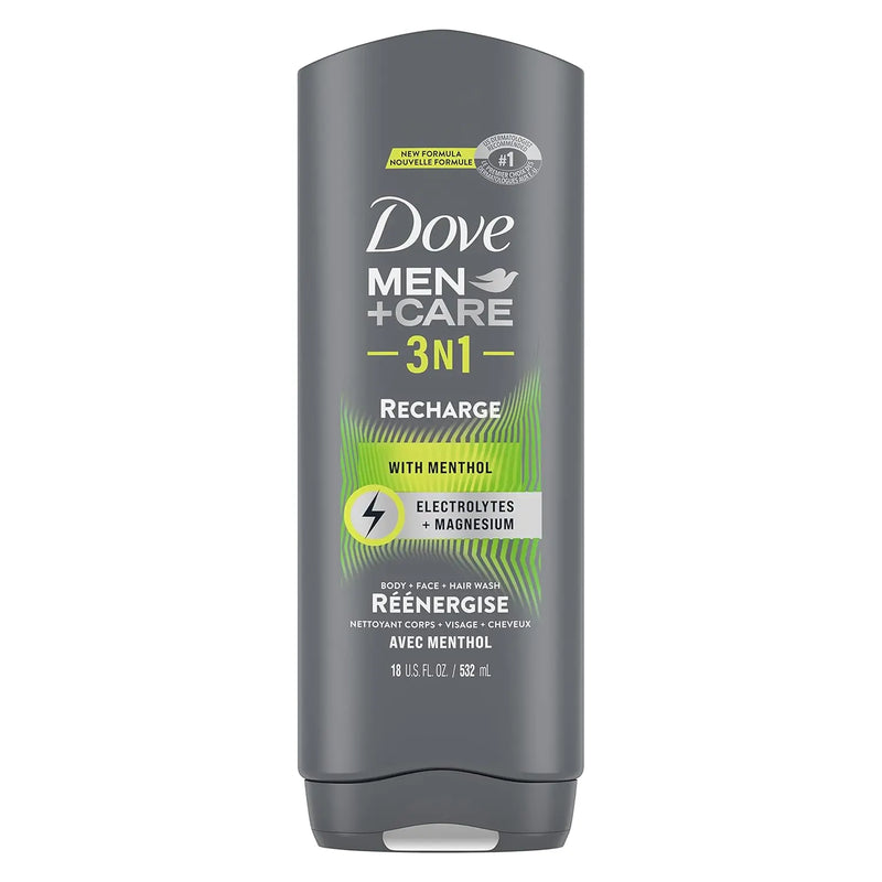 DOVE MEN + CARE Post-Workout Body Wash 3N1 Revive 4 Count For Men With Tea Tree Oil, 18 oz Infinity Warehouse