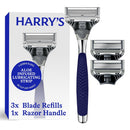 Harry's Original Shaving Kit for Men - Razor Handle and 3 Razor Blade Refill Cartridges - German Engineered - Chrome Edition Infinity Warehouse