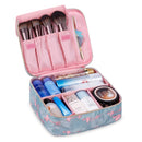 Travel Makeup Bag Large Cosmetic Bag Makeup Case Organizer for Women and Girls (Flamingo) Narwey