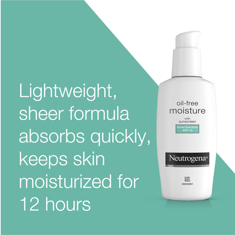 Neutrogena Oil-Free Daily Long Lasting Facial Moisturizer & Neck Cream, 4 fl. Oz With Oil-Free Facial Moisturizer, Sensitive Skin, 4 Fl Oz Neutrogena Store