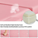 Yaheetech Massage Tables Portable Lash Bed for Eyelash Extensions Aluminium Tattoo Table Height Adjustable Spa Bed Lightweight with Non-Woven Bag, Pink Yaheetech