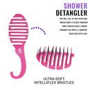 Wet Brush Hair Brush Shower Detangler - Pink Glitter - Exclusive Ultra-soft IntelliFlex Bristles - Minimizes Pain And Protects Against Split Ends And Breakage - For Women, Men, Wet And Dry Hair Wet Brush