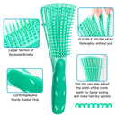 Detangler Hair Brush, 2 Pack Detangling Hair Brush with 1 Pack Eyebrow Brush Set for Natural Curly Hair,Thick, Thin, Wet Hair or Dry Hair, Hair Detangler Brush for Women Men Kids-Green Hoofun Store