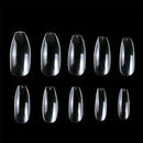 Vivace Clear Full Cover Coffin 500 Acrylic Fake False Nail Tips 10Sizes For Nail Salon Nail Shop (Clear Full Cover Coffin) Vivace