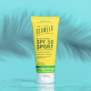 The Seaweed Bath Co. Active Defense SPF 50 Sport NutrientRich Bladderwrack Aloe Vegan Paraben Free, Watermelon, 3.4 Fl Oz The Seaweed Bath Co. Store
