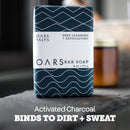 Oars + Alps Exfoliating & Moisturizing Bar Soap for Men, Deep Cleaning Soap, Clean Ingredients, All Skin Types, Blue Charcoal, 1pk Infinity Warehouse