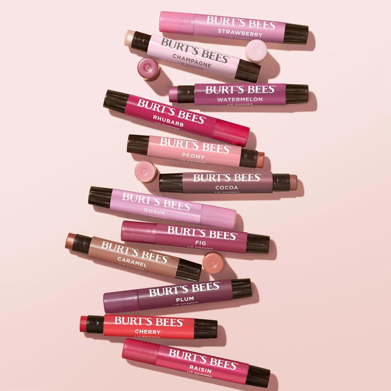 Burt's Bees Lip Shimmer Pink Collection, Tinted Lip Balm Stick, Moisturizing for All Day Hydration with Natural Glowy Pigmented Finish & Buildable Color, 3 Shades; Value Pack, 3 Tubes x 0.09 Oz Infinity Warehouse