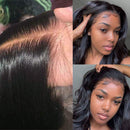 UNice Hair Body Wave T Part 13x5X0.5 Lace Front Human Hair Wig Middle Part for Black Women Brazilian Raw Virgin Human Hair Wigs Pre Plucked with Baby Hair 150 Density 24 inch UNICE Store