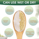 Back Brush Long Handle For Shower - Soft And Firm Double Sided Exfoliating Bath Body Scrub Brush for Men And Women - Use Back Showering Scrubber Wet For Washing/Scrubbing - Use Dry For Exfoliation GreenLeaf MAYDZ