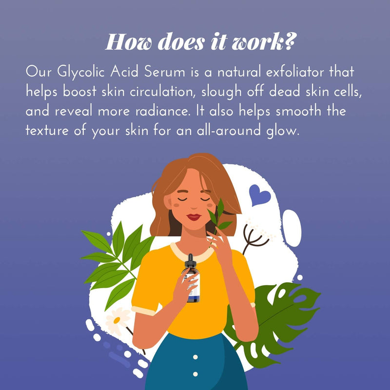 artnaturals Glycolic Serum - Face Serum - Vitamin C and Aloe Vera - Exfoliates and Minimizes Pores, Reduce Acne, Breakouts, and Appearance of Aging and Scars -1 oz. Artnaturals