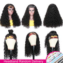 UNice Headband Human Hair Wig Water Wave Glueless None Lace Front Machine Made Brazilian Virgin Hair Wigs for Black Women 150% Density (14 inch) UNICE Store