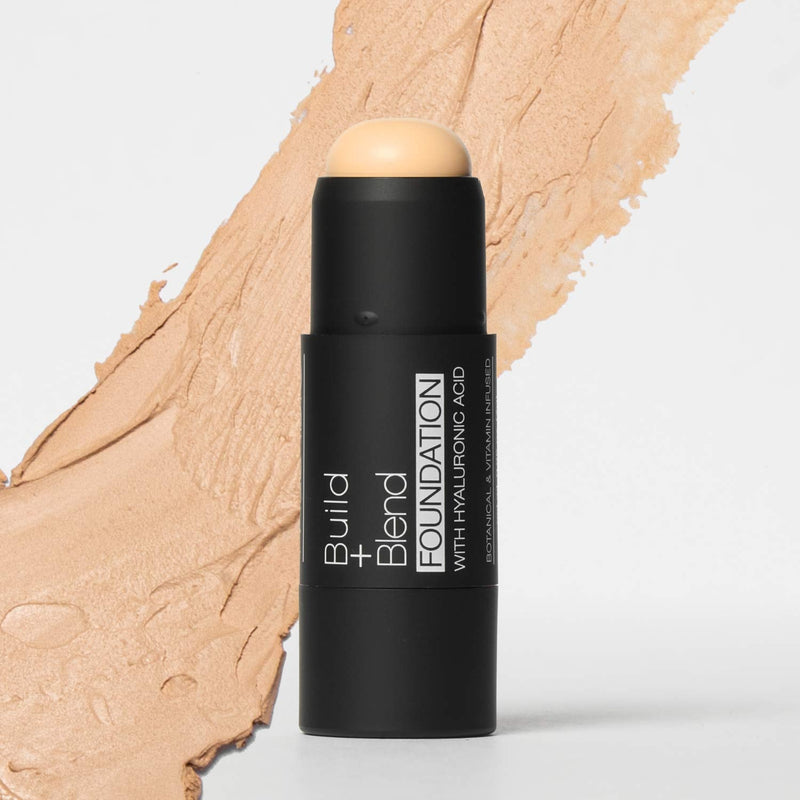 Palladio BUILD & BLEND Foundation Stick, Medium Coverage Buildable Contour Stick for Face, Ultra Blendable Creamy Formula for a Natural Shine Free Finish, Professional Makeup for Perfect Look, 0.25 Ounce (Natural Ivory) Palladio