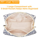 Large Makeup Bag Zipper Pouch Travel Cosmetic Organizer for Women and Girls (Large, Elephant) Narwey