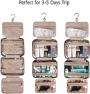 BAGSMART Toiletry Bag Travel Bag with Hanging Hook, Water-resistant Makeup Cosmetic Bag Travel Organizer for Accessories, Shampoo, Full Sized Container, Toiletries BAGSMART Store